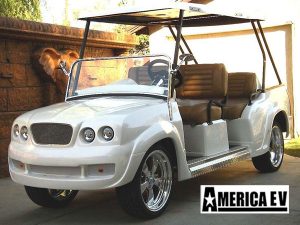 ev luxe golf cart, america ev ev luxe, luxury golf cart